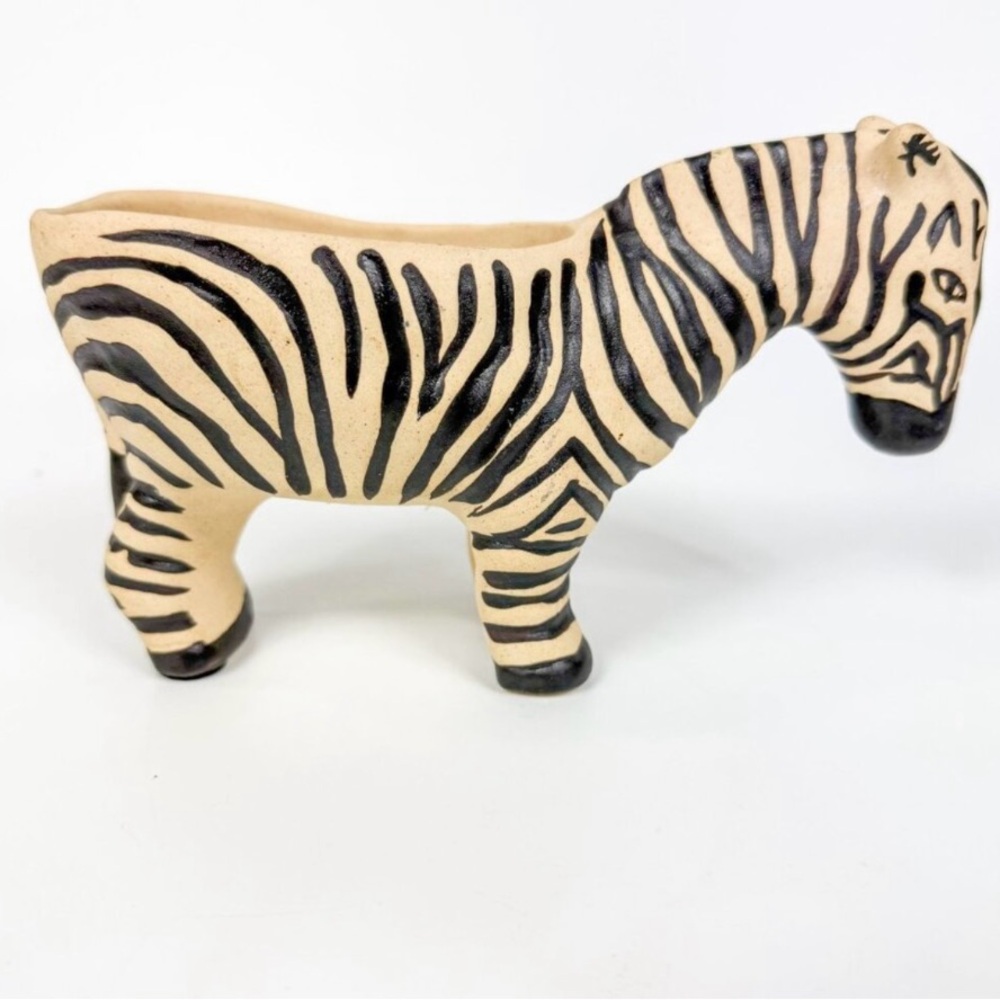Anthropologie Leah Reena Goram Zebra Planter